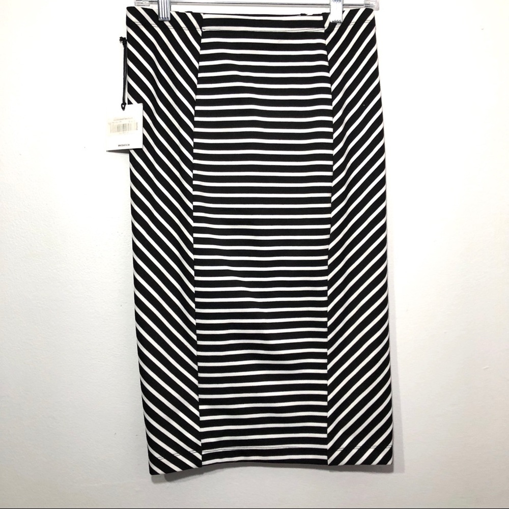 Jack BB Dakota striped midi stretch skirt